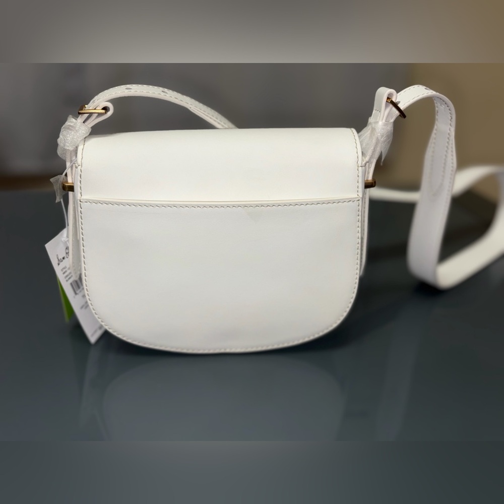 Sam Edelman Small Bay Leather Saddle Crossbody Bag - Picture 5 of 11